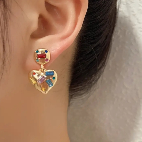 Jewelry - New Lightweight Heart-Shaped Alloy Earrings – Cute & Unique Everyday Jewerly